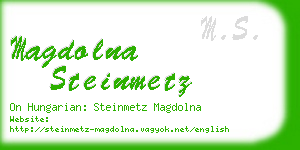 magdolna steinmetz business card